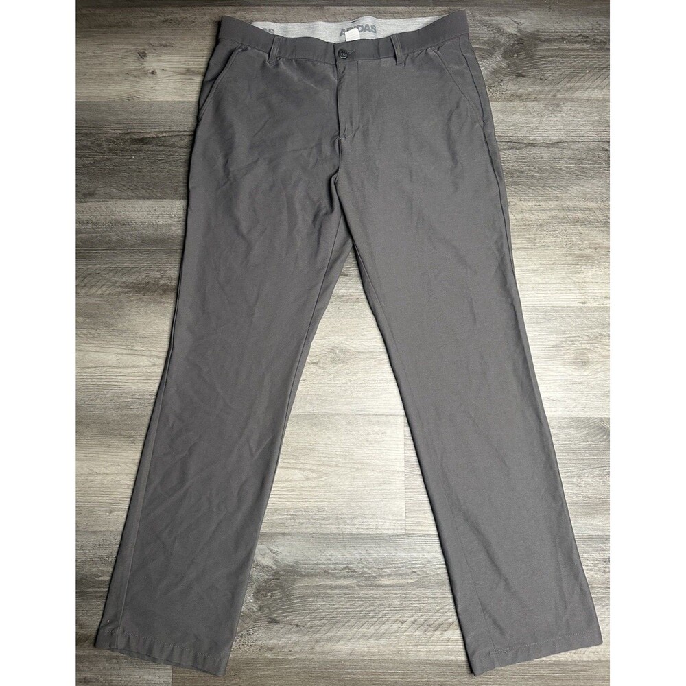 Adidas Pants Men 34X32 Gray Golf Active Basic Work Straight Leg Lightweight